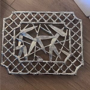 Michael Aram silver bamboo trivet